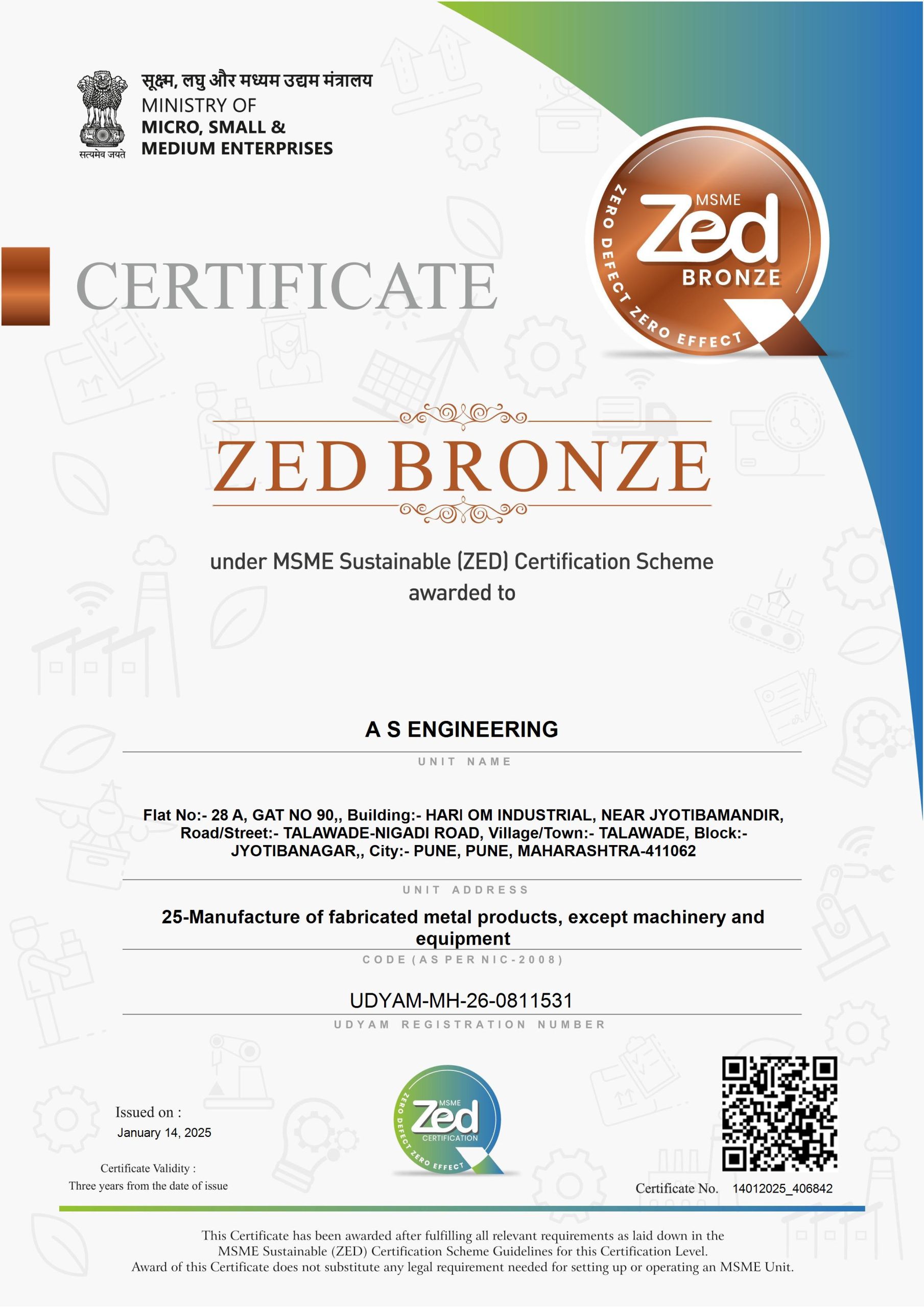 CERTIFICATES